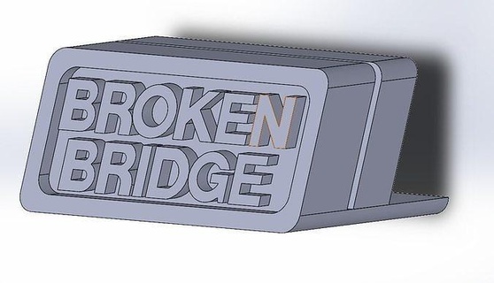 vinil kayıt Görüntüle kırık köprü presentoire destek disk brocken köprüsü Kaya punk ev dekor 3d print model - Mito3D