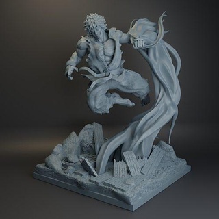 violent Ken rue combattant fanart statue sculptures figure 3dprint Jeux arcade capcom personnage art 3d print model - Mito3D