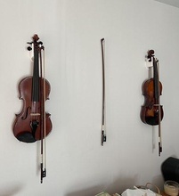 violino arco parede exibição monte casa acessórios 3d print model - Mito3D