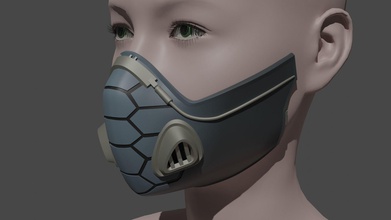 vipera gas maschera respiratore valoroso 3d stampa antigas cosplay 3dprint sommossa riotgames giochi giocattoli 3d print model - Mito3D