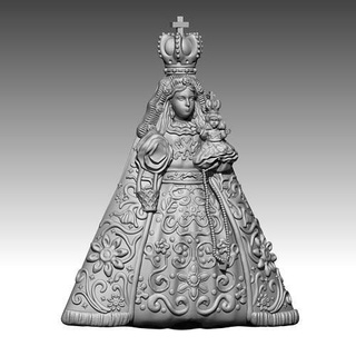 vierge chapi bijoux Marie art mère sculptures catholique Christian médaille pendentifs pendentif broches 3d print model - Mito3D