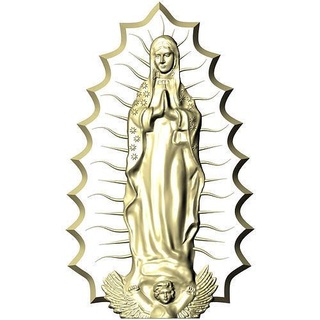 virgen Guadalupe Schmuck Gold Silber Juwel Anhänger Jungfrau 3d drucken Gießen 3d print model - Mito3D