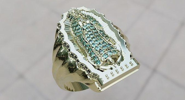 vierge guadalupe bague bijoux anneaux imprimable 3d print model - Mito3D