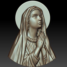 bakire mary cnc rahatlama dini katolik kolye takı tahta oymacılığı katedral nesne öğütme sembol hıristiyan dekorasyon mimari sanat heykeller baş hanım 3d print model - Mito3D