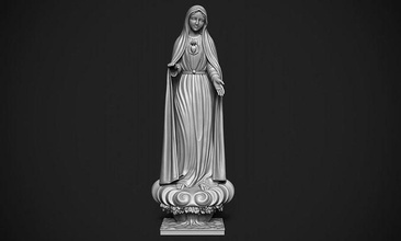 virgin mary religious christianity mariam mother cathedral catholic church religion god holy sacred heart art sculptures 3d print model - Mito3D