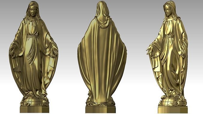 Jungfrau Maria Anmut katholisch Mutter heilig Christian Kunst Skulpturen 3D print model - Mito3D