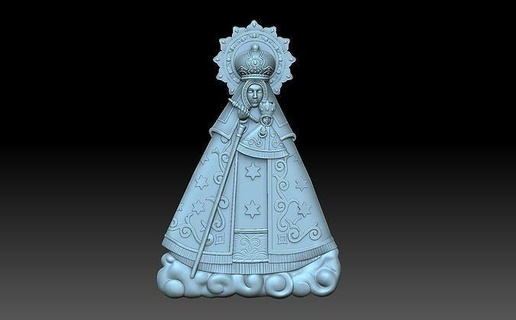 virgem Maria Mary Cristo mãe alívio católico catolicismo cristão piedosos jesu religiou objeto cnc arte 3d print model - Mito3D