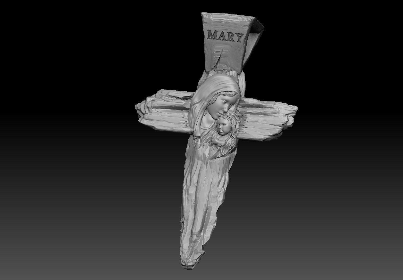 bakire mary çapraz çocuk isa i̇sa anne jesu bas rahatlama madalyon kolye takı mücevher ortodoks din katolikler hıristiyanlar dindar 3D print model - Mito3D