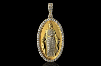 bakire mary elmaslar kolye n2 altın takı beyaz sterlin gümüş mücevher yüzük düğün platin isa nişan elmas lüks antik 3d print model - Mito3D