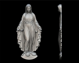 virgem maria figura pingente santo maria religioso bas alívio estátua deus jesus deusa escultura mãe serpente joalheria jóias arte esculturas 3d print model - Mito3D