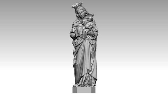 vergine Maria tenendo bambino Gesù santo cattolico Chiesa pendente medaglione gioielleria Dio raggi ritratto arte sculture madre Cristo Regina 3d print model - Mito3D