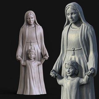 virgin mary jesus baby 3d print statue sculpture woman virginmary mother boy son 3dprint printable religious god catholic christian art sculptures 3d print model - Mito3D