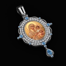 bakire Mary kolye takı mücevher moda güzellik yazdırılabilir din altın gümüş elmas isa dindar Kutsal Kitap Hıristiyan nesne 3d print model - Mito3D