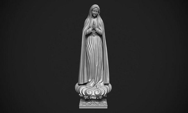 virgin mary praying religious christanity mariam mother cathedral catholic church religion god holy sacred art sculptures 3d print model - Mito3D