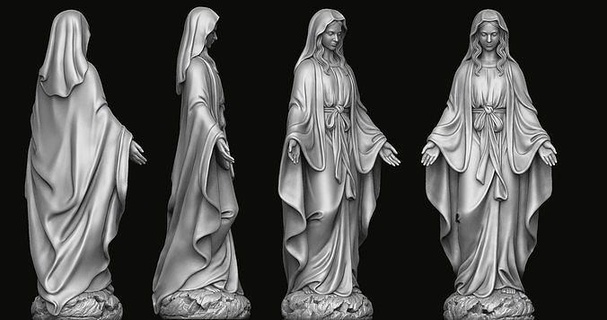 Jungfrau Maria Statue Heilige Göttin Jesus religiös Christian Schmuck Gottheit Mutter Kunst Skulpturen 3d print model - Mito3D