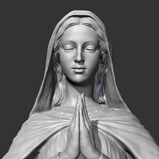 Virgen María estatua 3d impresión modelo personaje personas humano cabeza retrato busto mujer hembra cara presidente niña hombre escultura Actriz Arte esculturas 3d print model - Mito3D