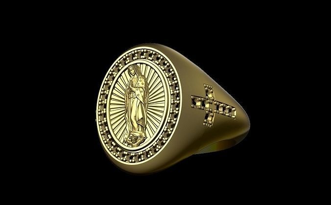 virgin ring guadalupe virginring jewelry jewellery mexico pendant rings mary jesus guadalupering god religious ringjesus pendants ladyofcarmen mother saint catholic 3D print model - Mito3D