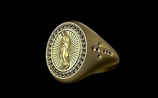 vierge bague guadalupe bijoux Mexique pendentif anneaux Marie Jésus Dieu religieux jésus pendentifs ladyofcarmen mère Saint catholique 3d print model - Mito3D