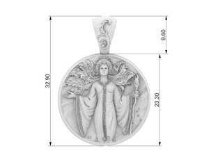 virgin zodiak pendant jewelry 3d model horoscope jewel jewellery maiden necklace necklaces obj printable rhino sculpt virgo zodiac pendants astrological sign 3d print model - Mito3D
