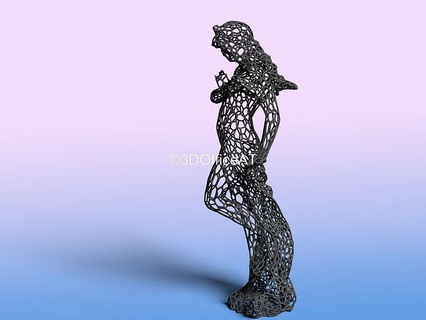 virgo - zodiac sign wire style virgin zodiacsign meshwire wireart lowpoly decoration office officeart decor decorating decorationideas decoratingideas decorate interiordesign art sculptures 3d print model - Mito3D
