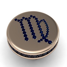 başak 002 3d model kol düğmeleri takı yazdırılabilir altın Gümüş symbol desen kolye fantezi zodiac yüzük burç astrolojik işareti elmas parlak oniks gem 3d print model - Mito3D
