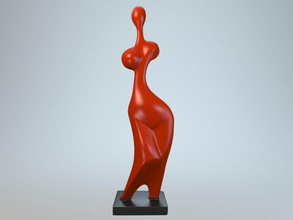 vergine modernista scultura p statua stilizzato interni decorativo accessorio elemento scacchi cavaliere destriero courser stampabile 3d stampa arte sculture 3d print model - Mito3D