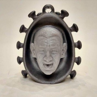 Virus egg andrej Babis Kunst Figur Ostern Skulptur Statue Zahl Kopf Keachain Skulpturen 3d print model - Mito3D