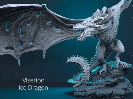viserion ice dragon 3d stl model print games thrones game daenerys assembly extrahalloween night king diorama bestseller awscaryweek gelloween printing materials reviews guest customer toys 3d print model - Mito3D