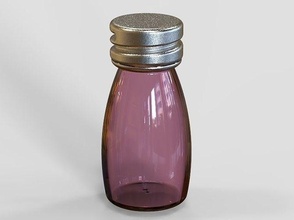 Vitamin Flasche Container Glas Getränk Medizin Vitamine Ergänzung Apotheke Gesundheit Medikament Glaswaren Runde Sirup 3d print model - Mito3D