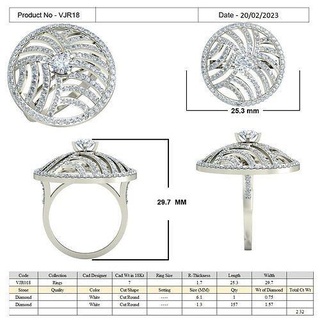 vjr18 diseñadora joyas joyería joya anillos diseño diamantes diamante anillo Boda imprimible plata compromiso platino colgantes Moda lujo collar precioso oro 3d print model - Mito3D
