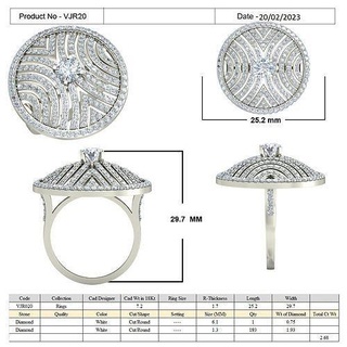 vjr20 diseñadora joyas joyería joya anillos diamantes diamante Boda imprimible plata oro anillo diseño lujo libra esterlina Moda colgantes colgante pendiente 3d print model - Mito3D