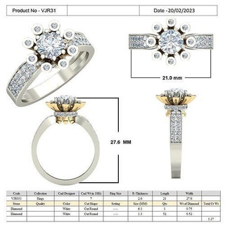 vjr31 joyería joya platino accesorio lujo brillante colgante pendiente oro imprimible plata diamante anillos Boda compromiso anillo colgantes Moda diseñadora joyas moda 3d print model - Mito3D