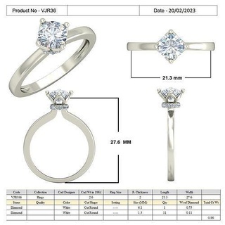 vjr36 diseñadora joyas moda perlas estilos diseño joyería joya anillos diamante anillo diamantes estilo Boda imprimible compromiso platino plata oro 3d print model - Mito3D