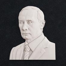 vladimir putin president businessman bust portrait sculpture statue leader dictator art sculptures 3d print model - Mito3D