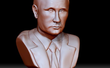 vladimir putin büste präsident russland porträt statuette kunst skulpturen 3d print model - Mito3D