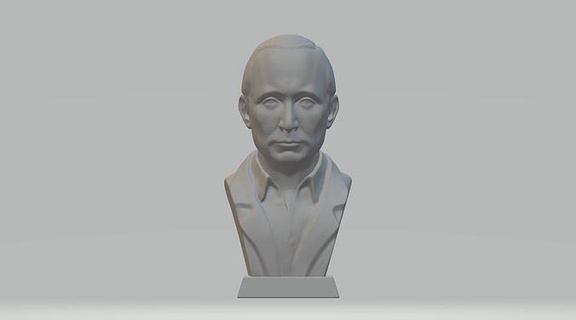 Vladimir Poutine buste 3d modèle Président Russie portrait homme statuette art sculptures 3d print model - Mito3D