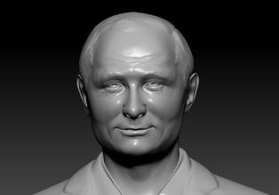 vladimir putin art presidente famosa il leader russia di san pietroburgo brutale uomo maschio politica potenza mondo principale sculture 3d print model - Mito3D