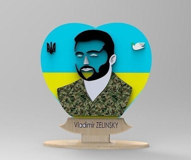 Vladimir zelensky Ucrania presidente Arte esculturas hombre OTAN Putin personaje Rusia escultura humano 3d print model - Mito3D