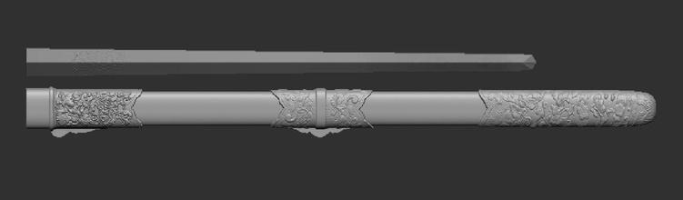 vo kiem arma espada lâmina guerra faca arte esculturas 3d print model - Mito3D