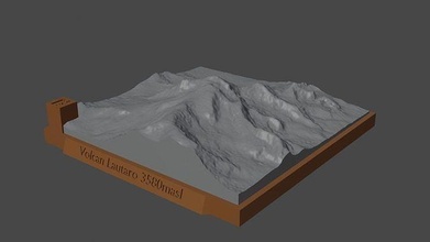 yanardağ lautaro dağ manzara arazi çevre doğa fotogrametri yükseklik dem Bilim 3d print model - Mito3D