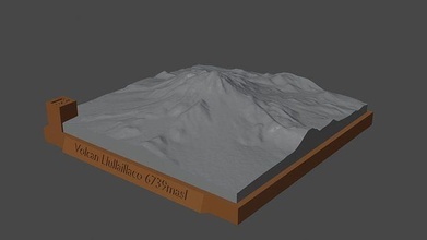 volcán llullaillaco montaña paisaje terreno ambiente naturaleza fotogrametría elevación dem Ciencias 3d print model - Mito3D