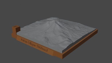Vulkan ollage Berg Landschaft Terrain Umgebung Natur Photogrammetrie Elevation Wissenschaft 3d print model - Mito3D