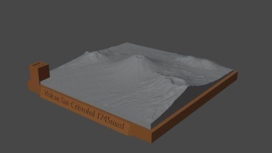 vulcão san cristobal montanha panorama terreno Ambiente natureza fotogrametria elevação dem Ciência 3d print model - Mito3D