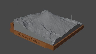 yanardağ dal dağ manzara arazi çevre doğa fotogrametri yükseklik dem Bilim 3d print model - Mito3D