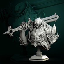 vold dead lord bust pre-supported sword horror scary creature fantasy bladed weapon grave undead knight tabletop dnd dndcharacter dndminiature boardgame warhammer wargame pathfinder armor fictional games toys board 3d print model - Mito3D