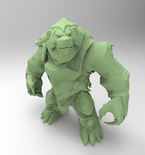 volibear lowpoly oso naturaleza juguete escultura estatua bosque guerra guerrero arte esculturas 3d print model - Mito3D