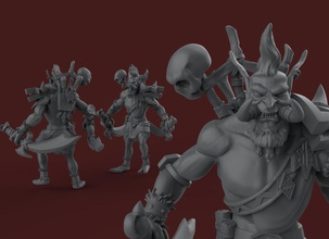 voljin estatua of demonio miniatura figura guerra juegos mesa juguetes tablero guau 3d print model - Mito3D