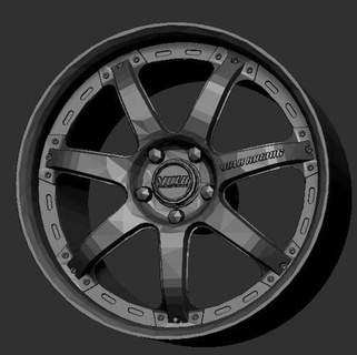volk rays gt7 wheels rims 3d print ready hotwheels diecast hobby diy automotive miniature car wheel volkrays gt 7 3d print model - Mito3D
