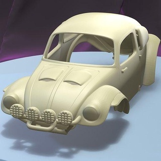 Volkswagen böcek Baja yazdırılabilir araba vücut yuva ölçülü Tamiya rc miniz kontrol 1 24 tarayıcı Ninco Kyosho scx eksenel oyunlar oyuncaklar oyun Aksesuarlar 3d print model - Mito3D