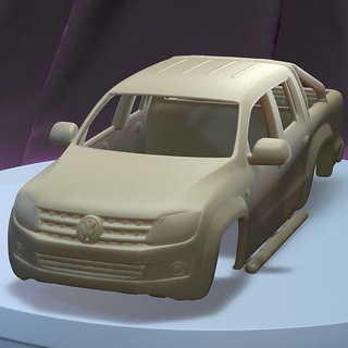Volkswagen amarok operadores táxi 2011 imprimível carro corpo fenda escalextrico Tamiya rc miniz controle rastejante ninco Kyosho scx axial jogos brinquedos acessórios 3d print model - Mito3D